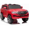 Beneo Elektrické autíčko Toyota Landcruiser 12V červené Koženkové sedadlo 2,4 GHz diaľkové ovládanie USB / AUX Vstup Odpruženie 12V batéria Mäkké EVA kolesá 2 X 35W MOTOR ORIGINAL licencia