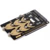 Waveshare PCIe To 2-Ch M.2 Adapter Type B for Raspberry Pi 5, Compatible with 2280 / 2260 / 2242 / 2230 size