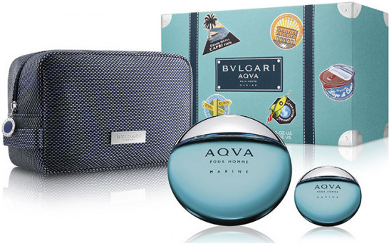 Bvlgari Aqva Marine EDT 100 ml + EDT 15 ml + kozmetická taška darčeková sada