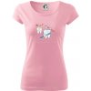Zubárske tričko - kefka a jedlo - Dámske tričko Pure - 2XL ( Ružová )