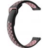 BStrap Silicone Sport remienok na Garmin Venu 2 Plus, black/pink (SXI001C0209)