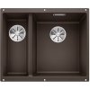 Blanco Subline 340/160-U, silgranitový drez pod pracovnú dosku 555x460x190 mm, drez vpravo, 1,5-komorový, tmavá hnedá, BLA-523567