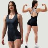 Nebbia športový overal krátky GYM RAT 287 black
