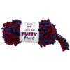 Alize Puffy MORE 6268 - tm. modrá a červená (obojstranný úplet, pletenie bez ihlíc)