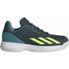 Detská tenisová obuv adidas, COURTFLASH K zelená,žltá,biela, 36 EU