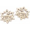 Vianočný drevený výrez hviezda Ø10 cm na zavesenie / na domaľovanie -