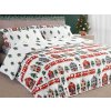 FARO Vianočné bavlnené obliečky 220x200 + 2 x 70x80 cm - Vianočné mestečko