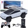 RC pickup s LED svetlami – futuristický strieborný model