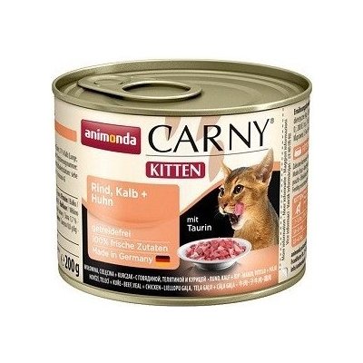 Animonda CARNY® cat Kitten hovädzie,teľacie a kura 200 g konzerva