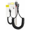 Baseus CATSR-01 Spring USB-USB-C pružinový, 1m, černý
