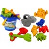 Sada na piesok Vedierko so sprchou Lopatka Grabky Formičky Dinosaury