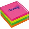 Post-it Samolepiaci bloček kocka Tartan 76x76 4 neónové farby