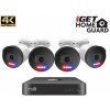 iGET HOMEGUARD HGNVK88504 - kamerový PoE systém s 4K rozlišením, obousměrným zvukem a LED