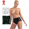 Čierne latexové nohavičky s dildom