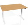 Hobis Pracovný stôl Motion, ZO, 3S, 160x61 - 128x80 cm, buk/biela