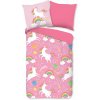 Ružové detské obliečky na jednolôžko z mikrovlákna 140x200 cm – Good Morning