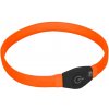 KARLIE Visio Light LED USB nabíjací obojok pre psov oranžový 65 cm