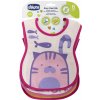 CHICCO Podbradník bavlnený nepremokavý- pink 2ks, 6m+