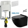 GEBERIT KOMBIFIXBasic vr. bieleho tlačidla DELTA 50 + WC MEXEN LENA ČERNÁ Rimless + SEDADLO 110.100.00.1 50BI ME01