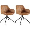 Design-Shop Welby Vintage tmavo hnedá 2 ks