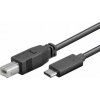 PremiumCord ku31cd1bk USB-C/male - USB 2.0 B/male, 1m, černý