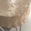 Biante Zamatový oválny obrus Isabela IBL-016 Zlatý mramor na púdrovo béžovom 140x220 cm