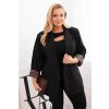 Kesi Dámske sako Plus Size ART1199 v leopardom vzore Farba: Čierna, Veľkosť: UNI