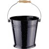 DEMA Smaltované vedro na popol 10 litrov, čierne 15148D