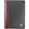 Pierre Cardin TILAK30 326 čierno-červená pánska kožená peňaženka 10,5 x 12,7 cm
