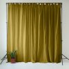 Okrovožltý/zelený ľanový záves 140x330 cm Moss Green – Linen Tales