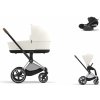 Cybex Platinum CYBEX Priam Travel Set + Cloud T i-Size off white 2024 chrome with brown details