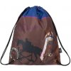 Bagmaster Dievčenské školské vrecko na prezuvky, alebo na šport SHOES GALAXY 9 B BLUE/BROWN/PINK
