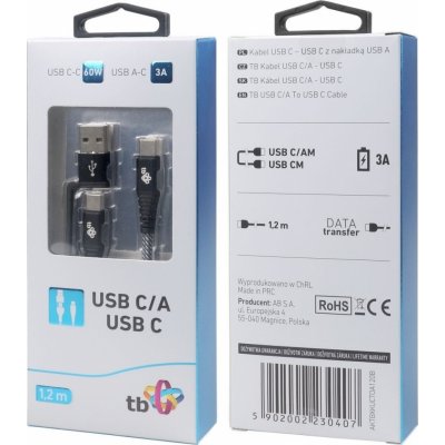 TB Touch AKTBXKUCTOA120B USB-C - USB C s USB A, 1,2m