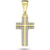 Lillian Vassago Zlatý prívesok krížik zdobený zirkónmi LLV98-GP011