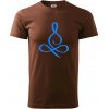 Yoga - lotus modrý (Moňas) - Klasické pánske tričko vyššej gramáže - XS ( Čokoládová )