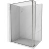 Mexen Kioto sprchová stena Walk-in 160 x 40 cm, čierny rám, kartáčovaný nikel - 800-160-212-97-70-040