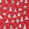 Vianočná bavlna s cvičiacim Santom, digitálna tlač 1 m