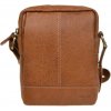 SEGALI Pánska kožená taška cez rameno SG-21110 koňak