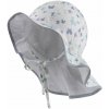 STERNTALER Klobúk s ochranou krku motýliky organická bavlna UV 30+ biela dievča- 45 cm 6-9 m