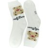 Detské bavlnené biele ponožky BEAR 24-35