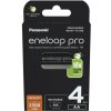 Panasonic Eneloop PRO AA nabíjacie batérie 4ks BK-3HCDE/4BE