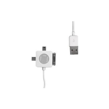 Whitenergy 09989 univerzální Kábel USB 2.0 prenos dát / nabíjanie 100cm biely