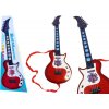 LEAN TOYS Elektrická gitara pre deti, svetelné melódie, červená