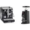 La Pavoni Cellini Classic, black + Eureka Atom W 65 Casa, black