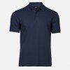 Tee Jays Tmavomodrá pánska polokošeľa, Luxury Stretch Veľkosť: S Tee Jays