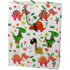 LEAN TOYS Papierová darčeková taška - Farebné dinosaury 32 cm x 26 cm x 10 cm