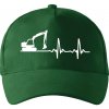 EKG bagr - Šiltovka so zahnutým šiltom a mosaznou sponou - Univerzálna veľkosť ( Fľaškovozelená )