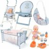 JOKO MEGA Sada pre Bábiku, bugina, postieľka, stolička na kŕmenie, nosič, nočník, Bábika + príslušenstvo
