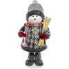 MagicHome Vianoce Dekoracia MagicHome, Snehuliak dievča s lyžami, 50 cm