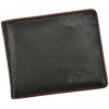 Pierre Cardin TILAK05 TUMBLE 325 čierno-červená pánska peňaženka z hovädzej kože 12 x 9,5 x 3 cm